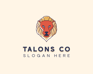 Lion Croissant Bakery logo design