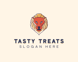 Lion Croissant Bakery logo design