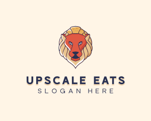 Lion Croissant Bakery logo design