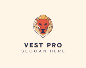 Lion Croissant Bakery logo design