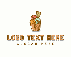 Gelato Ice Cream Dessert logo