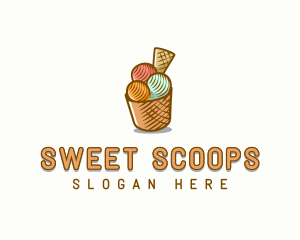 Gelato Ice Cream Dessert logo