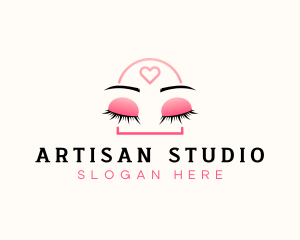 Beauty Eyebrow Lash Extensions logo design