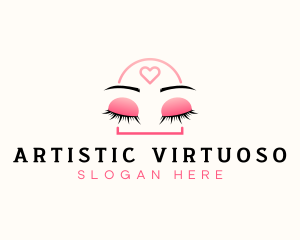 Beauty Eyebrow Lash Extensions logo design