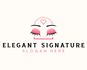 Beauty Eyebrow Lash Extensions logo design