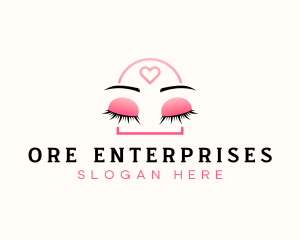 Beauty Eyebrow Lash Extensions logo design