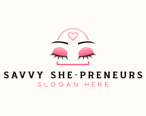 Beauty Eyebrow Lash Extensions logo design