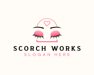 Beauty Eyebrow Lash Extensions logo design