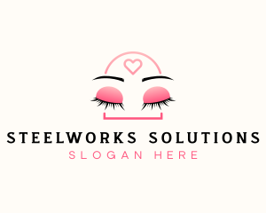 Beauty Eyebrow Lash Extensions logo design