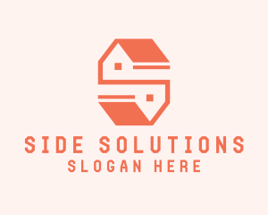 House Roof Letter S logo design