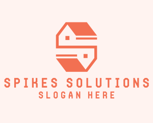 House Roof Letter S logo design