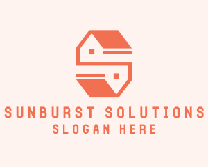 House Roof Letter S logo design