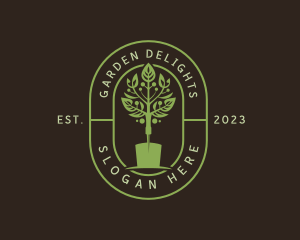 Landscaping Shovel Plant logo design