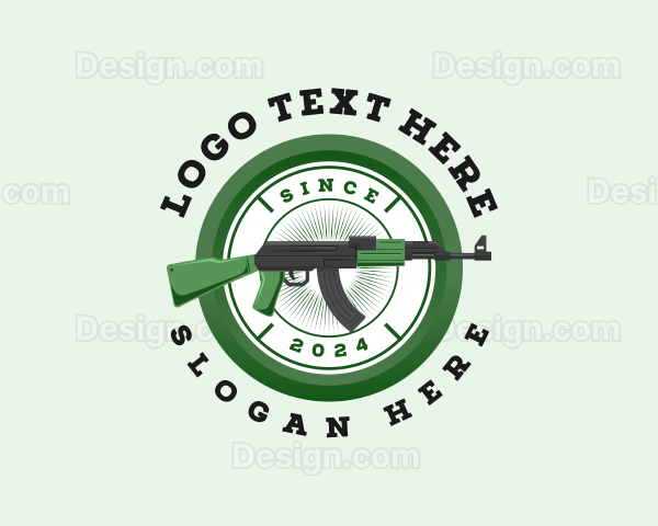 Military Gun Firearm Logo