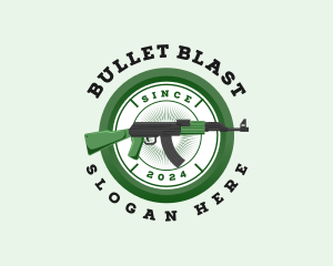 Military Gun Firearm logo design