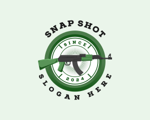 Military Gun Firearm logo design