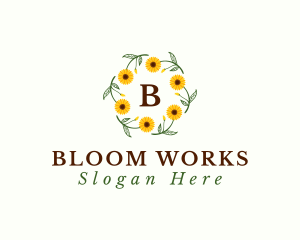 Sunflower Floral Gardening  logo design