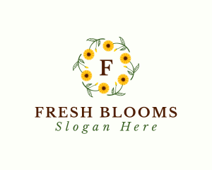 Sunflower Floral Gardening  logo design