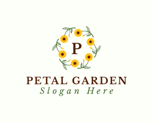 Sunflower Floral Gardening  logo design