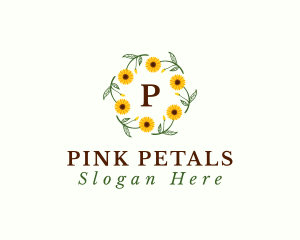 Sunflower Floral Gardening  logo design