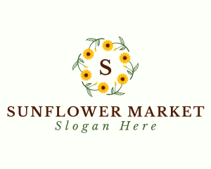 Sunflower Floral Gardening  logo design