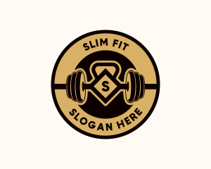 Gym Barbell Gym logo design