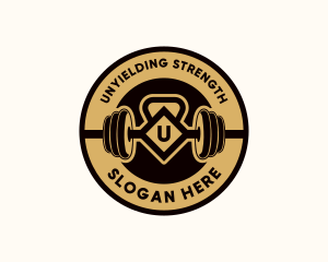 Gym Barbell Gym logo design