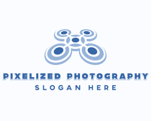 Aerial Quadcopter Drone  logo design