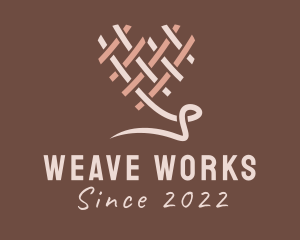 Weave Heart Textile  logo design