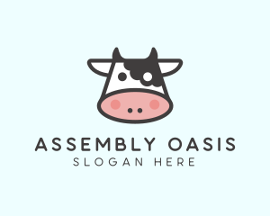 Cartoon Cow Head logo design