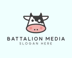 Cartoon Cow Head logo design