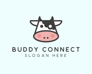 Cartoon Cow Head logo design