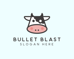 Cartoon Cow Head logo design