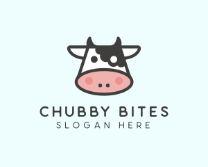 Cartoon Cow Head logo design