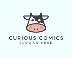 Cartoon Cow Head logo