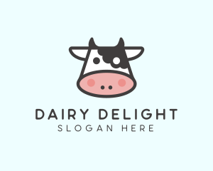 Cartoon Cow Head logo design