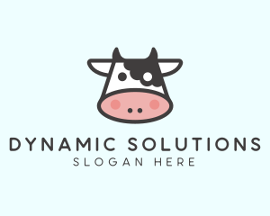 Cartoon Cow Head logo design