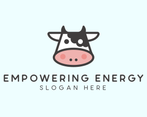 Cartoon Cow Head logo design