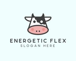 Cartoon Cow Head logo design