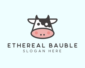 Cartoon Cow Head logo design