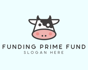 Cartoon Cow Head logo design