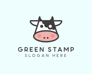 Cartoon Cow Head logo design