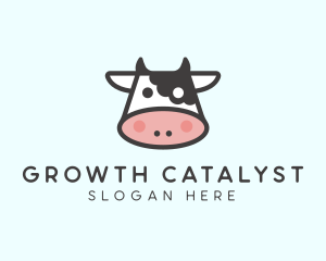 Cartoon Cow Head logo design