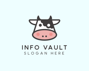 Cartoon Cow Head logo design