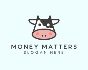 Cartoon Cow Head logo design