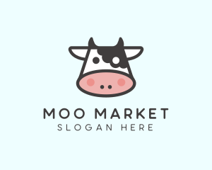 Cartoon Cow Head logo