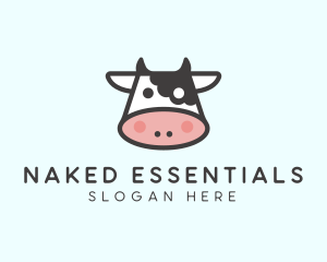 Cartoon Cow Head logo design