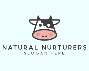 Cartoon Cow Head logo design