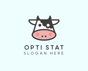 Cartoon Cow Head logo design