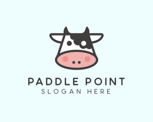 Cartoon Cow Head logo design